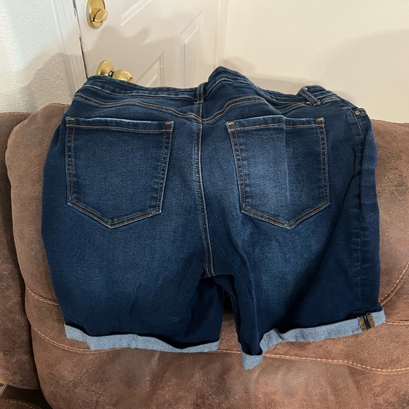 Nine West Indigo Denim Bermuda Shorts - Picture 1 of 2